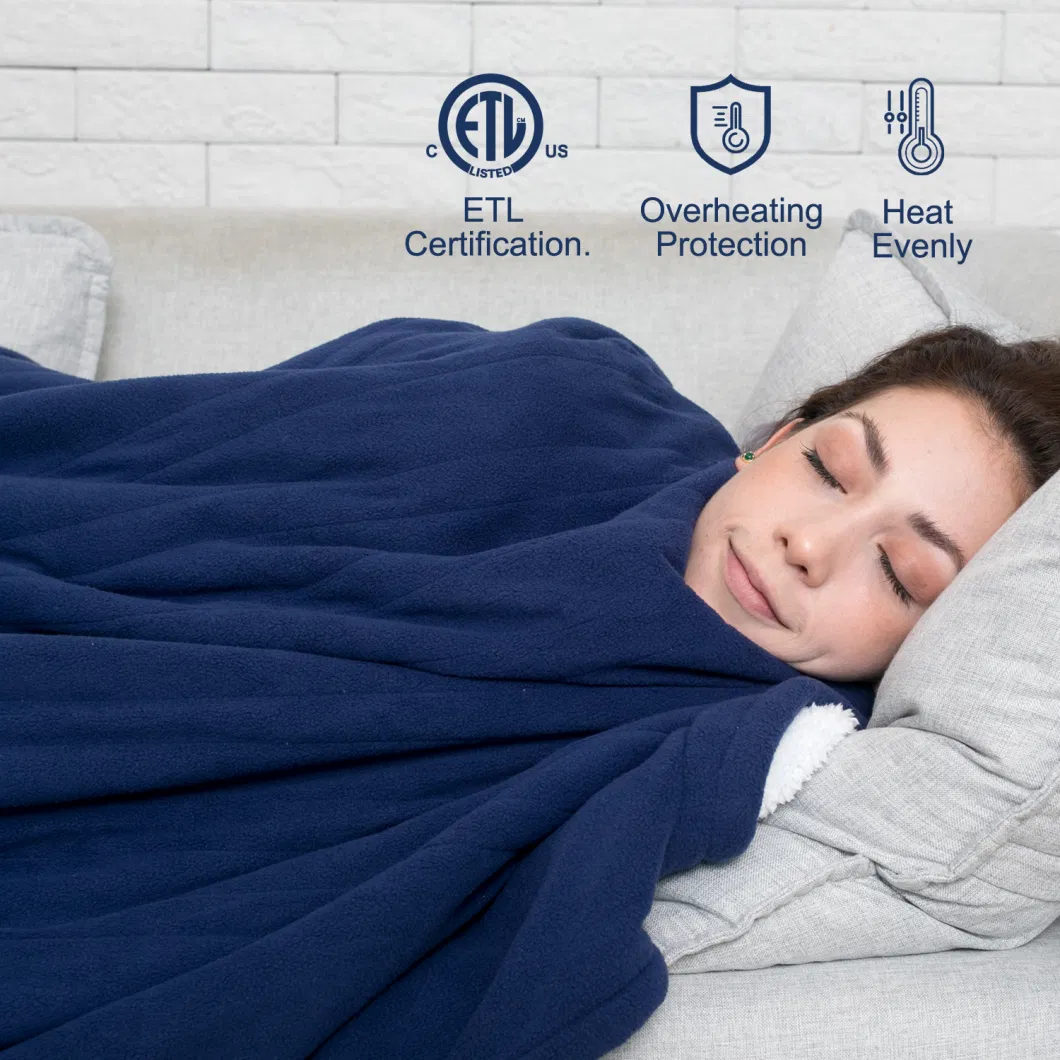 Tuya System Wireless Connected Electric Six Color Blanket WiFi Smart Controller, Polar Fleece, Machine Washable