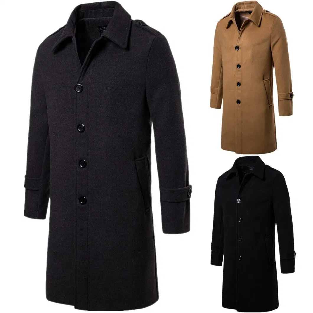 Overcoat Men Customized Woolen Cashmere Man Wool Winter Coat with High Quality