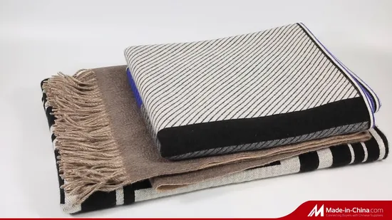 Manta caliente del diseño del telar jacquar de la moda de las señoras 100% de la cachemira